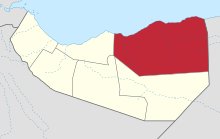 萨纳格州在索馬里蘭的位置