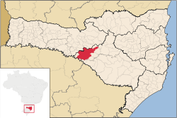 Localização de Campos Novos em Santa Catarina