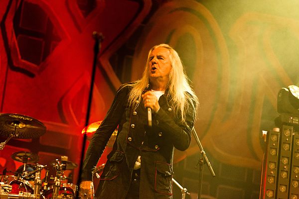Singer Peter "Biff" Byford at the Rockharz Open Air 2016