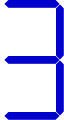 Seven segment display 3 digit (blue).svg