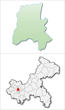 Location of Shapingba District in the municipality Shapingba.svg