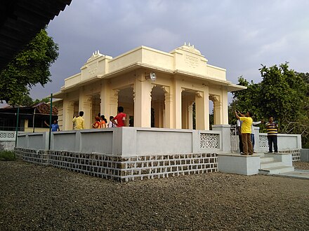 Building in the Paunar ashram