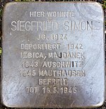 Stumbling block Siegfried Simon