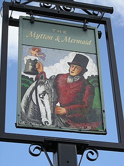 Sign of 'The Mytton and Mermaid' - a roadside inn - geograph.org.uk - 723408