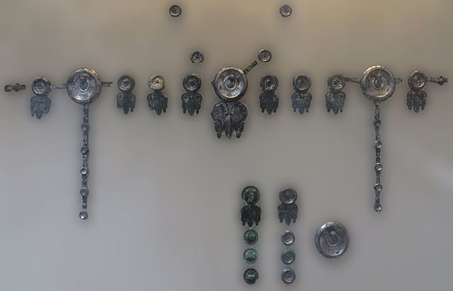 Set of Roman silvered-bronze horse trappings from Xanten, now in the British Museum