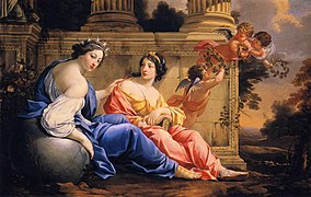 Las musas Urania y Caliope, 1634.