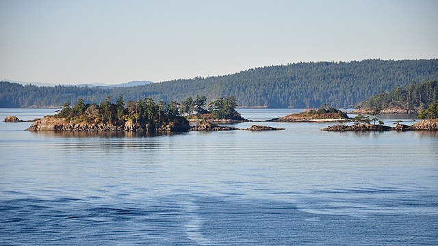 Forested islets and skerries of the Southern Gulf Islands
