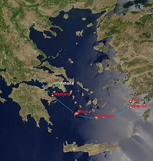 South Aegean Volcanic Arc Chain of volcanic islands in the South Aegean Sea