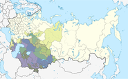 Map showing the distribution of Muslims within the Soviet Union in 1979