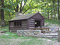 Photo of the Spring Shelter at Pokagon State Park, in Angola, Indiana. Built by the Civilian Conservation Corps in 1937.