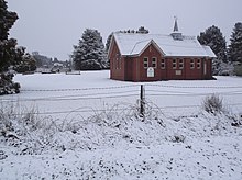 St Peters Uniting Church in winter 2015, from the North St Peters in winter.jpg