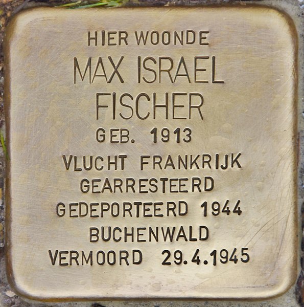 File:Stolperstein für Max Israel Fischer (Middelburg).jpg