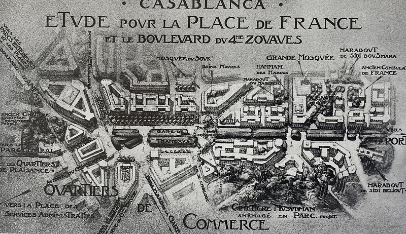 File:Study for the Place de France and Boulevard 4me Zouaves, development plan for Mellah area, 1923.jpg