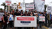 Indivisible members at a Tax Day March in San Francisco Tax March SF (34075168575).jpg