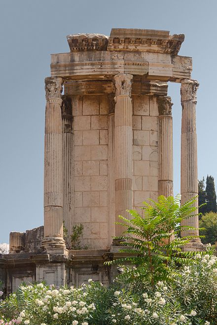 Outer wall of the Temple of Vesta