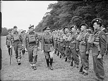 King George VI inspecting men of 155th Brigade Reconnaissance Group at Gorleston in Norfolk, 23 August 1940. The British Army in the United Kingdom 1939-45 H3272.jpg