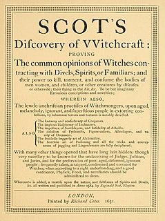 <i>The Discoverie of Witchcraft</i> 1584 book by Reginald Scot