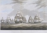 Thumbnail for File:The Honourable East India Company's Ship Inglis - leaving St Helena, in July 1830 In Company with H.M. Frigate Ariadne and the H.C.Ships Windsor, Waterloo, Scaleby Castle, General Kidd, Farquharson &amp; Lowther Castle RMG PY8462.jpg