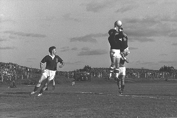 The 1958 World Cup football qualifying playoff of Israel against "lucky loser" Wales, who were the eventual quarter-finalists in the tournament.