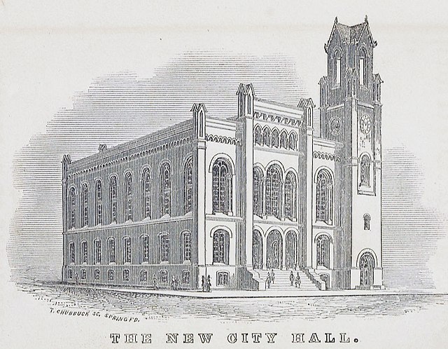 Image: The Original City Hall, Springfield, Massachusetts (1854)