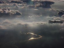 Vue aérienne de la rivière Vaal