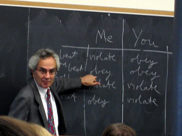 Nagel in 2008, teaching ethics