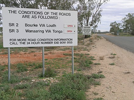 Road signs at Tilpa, NSW