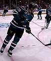 NHL:stä TPS:ään siirtynyt Tomáš Plíhal pelaa joukkueessa toista kauttaan. Kuvassa Plíhal San Jose Sharksin paidassa.