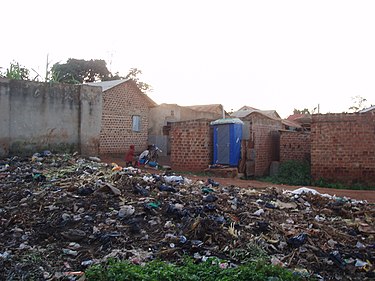 Heap of trash including plastic bags in Kampala, Uganda Trash in kampala.jpg