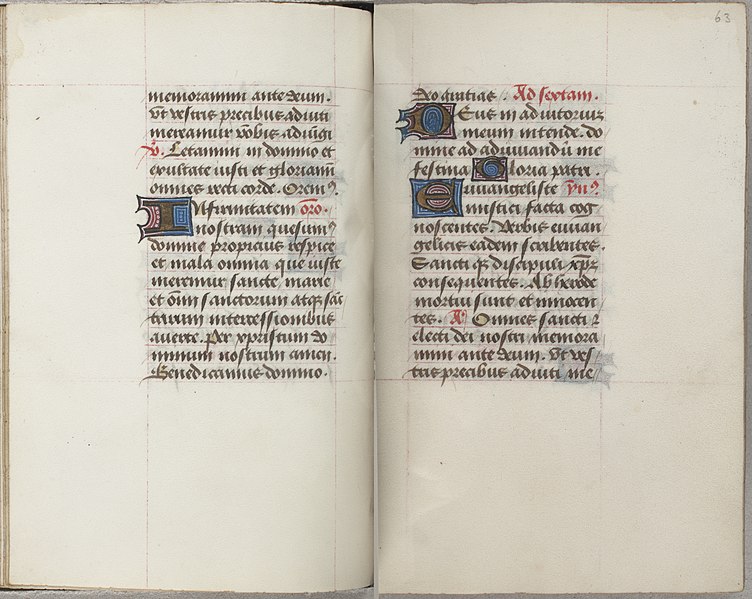 File:Trivulzio book of hours - KW SMC 1 - folios 062v (left) and 063r (right).jpg