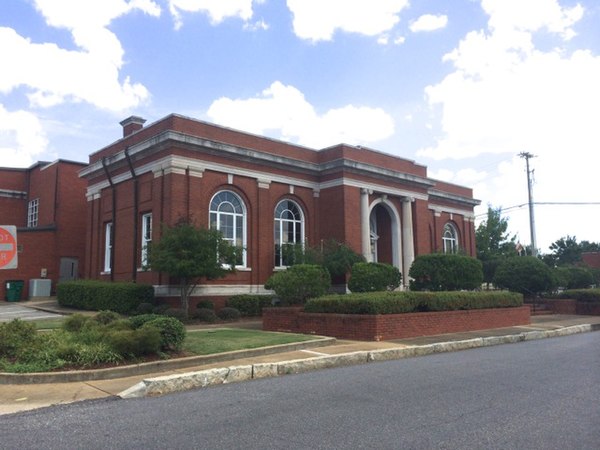 An original Carnegie Library (built 1908) located in Historic Downtown Troy; now, the Troy City Hall