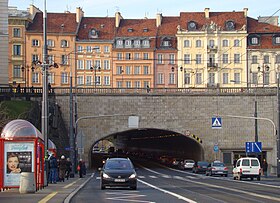 Illustratieve afbeelding van het traject Oost-Westwegtunnel (Warschau)