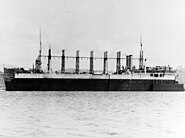 Side view of USS Jason (AV-2) in Drydock Dewey, 9 March 1932