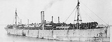 USS Minnesotan with returning troops in 1919 at Charleston, South Carolina USS Minnesotan 1919.jpg