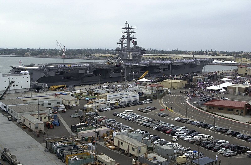 File:US Navy 040723-N-9411J-001 The Navy's newest and most technologically advanced aircraft carrier USS Ronald Reagan (CVN 76) completes a two month transit from Norfolk, Va., to her homeport in San Diego, Calif.jpg