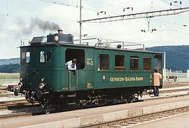 Szwajcarski wagon podmiejskiej lokomotywy