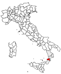 Letak Provinsi Reggio Calabria di Italia