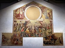 维塔莱·达·博洛尼亚的《耶稣诞生》（Annunciazione, natività, sogno di maria e guarigione miracolosa），495 × 320cm，约作于1338－1345年，1999年始藏，来自圣亚博那教堂的藏品。[8]