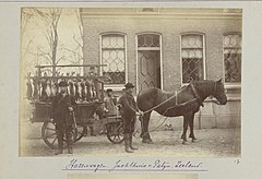 Kar met geschoten hazen, Zeeland, 1888