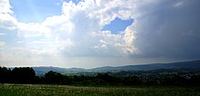 Weschnitztal Blick von einer Anhöhe bei Fürth-Steinbach