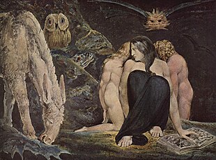 William Blake, Ecate o le tre Parche, 1795, Londra