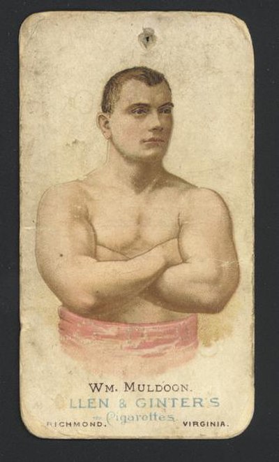 An 1887 "Allen & Ginter" tobacco card depicting Muldoon