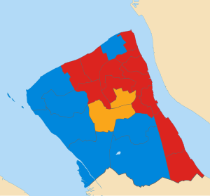 Wirral Council Wahlergebnisse Karte 1988.svg