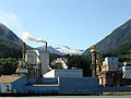 Mill at Woodfibre, BC. Mount Sedgwick, background centre. July, 2005