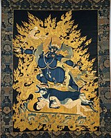 Jama Dharmapala, tibetansko-kitajska, svilena vezenina, 18. stoletje