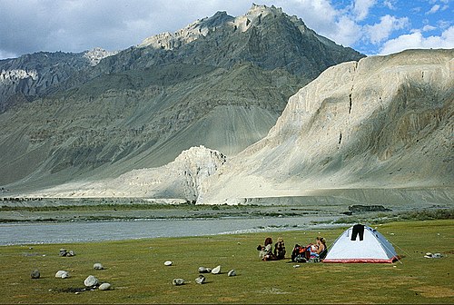Zanskar river camping.