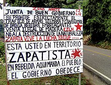 Zapatistas Territory sign in Chiapas, Mexico