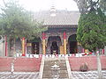 The Hall of Three Buddhas of the Zunsheng temple in Shanxi, China.