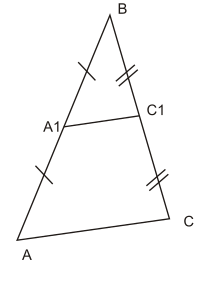 Начертить в четырехугольнике два отрезка так чтобы получилось 8 треугольников