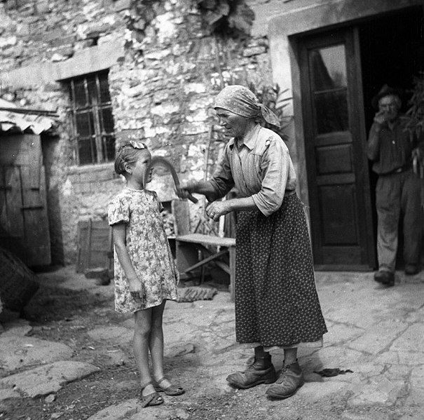 File:"Ječmen žanje", pri Mikličevih. Tatre 1955.jpg